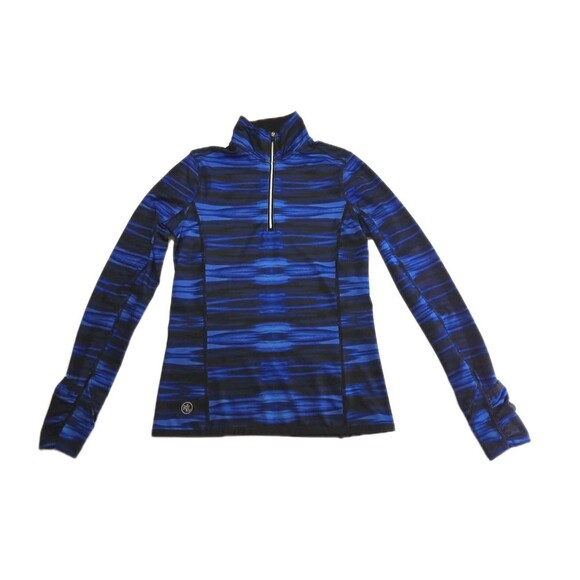 Ralph Lauren Athletic Pullover Women’s S Blue 1/4 Zip Long Sleeve Thumb Holes - Picture 2 of 9